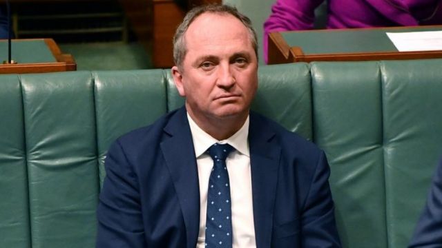 Barnaby Joyce sits in parliament