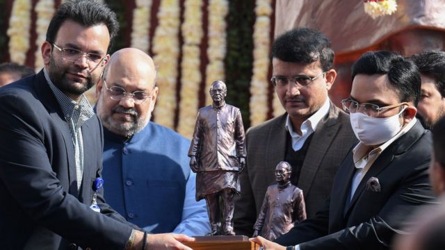 Sourav Ganguly with Amit Shah and Jay Shah