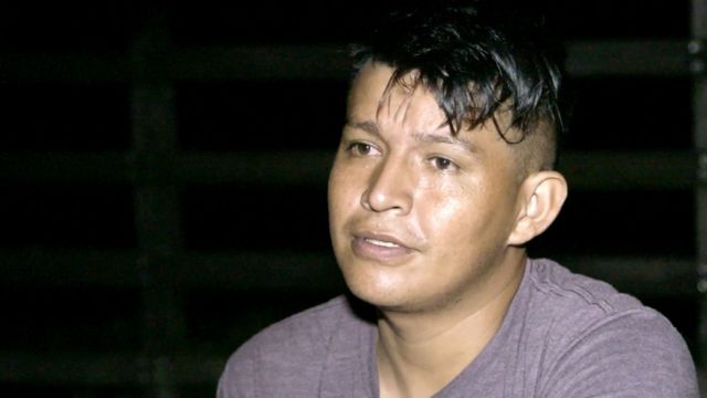 Jacqueline's husband Lionel speaks at dusk