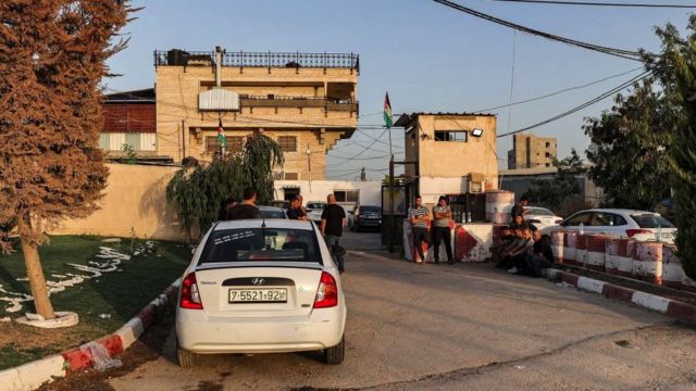 مكتب الاستخبارات العسكرية الفلسطينية في جنين بعد الهجوم