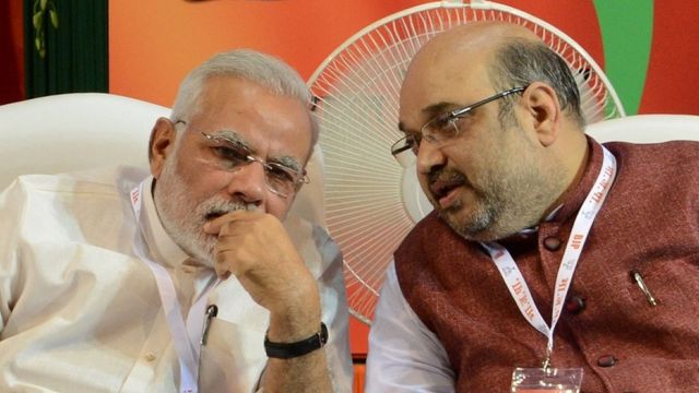 मोदी के साथ अमित शाह