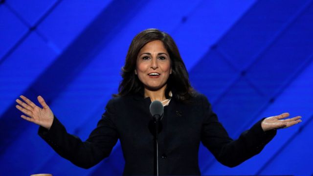 Center for American Progress Action Fund president Neera Tanden speaks on the third day of the Democratic National Convention in Philadelphia, Pennsylvania, U.S. July 27, 2016.