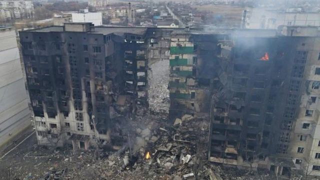 مباني مدمرة في كييف