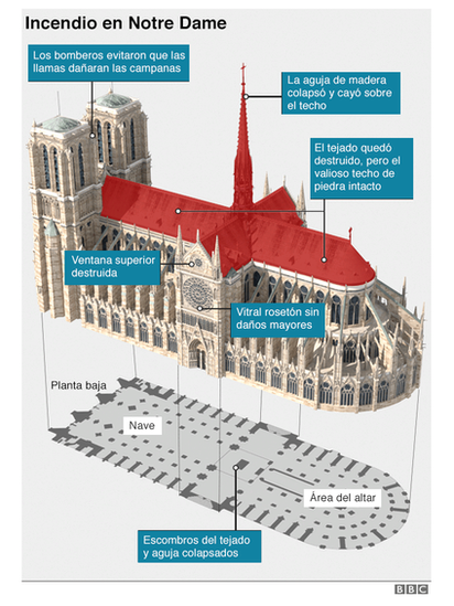 Notre Dame: los secretos científicos que asoman un año después del incendio  que devastó la catedral - BBC News Mundo