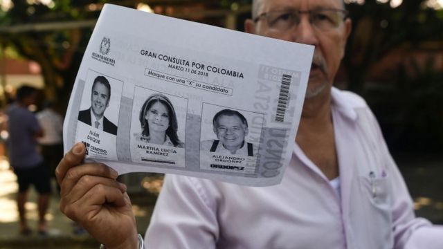 Fotocopias de papeletas en Colombia.