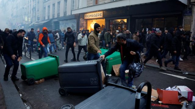 Incidents après la fusillade à Paris