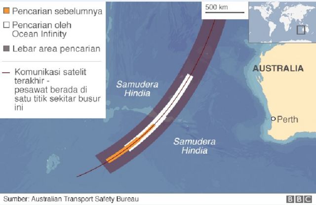 Empat tahun pencarian MH370 berakhir, tapi tidak misterinya - BBC 