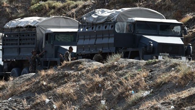 Des militaires algériens dans la région de Tizi Ouzou en 2014