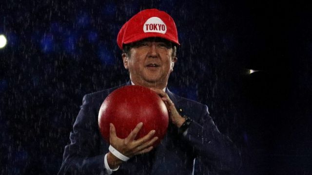 Shinzo Abe appeared at the Rio Olympics dressed as Super Mario