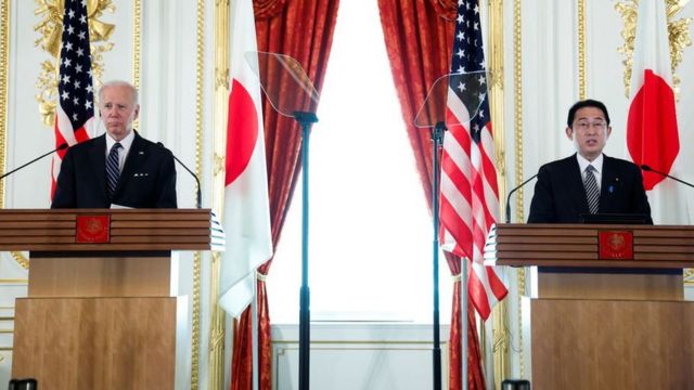 Biden Tell Japan Say E Ready To Use Force Defend Taiwan Bbc News Pidgin 0741