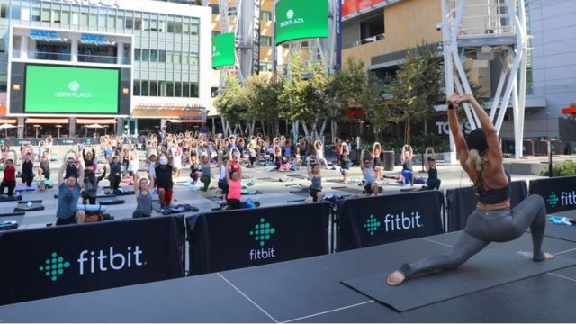 Un evento de entrenamiento de Fitbit