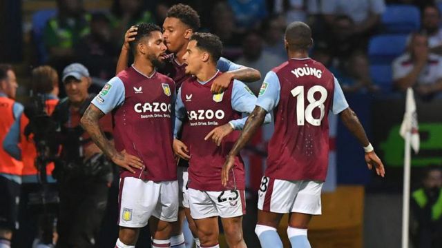Aston Villa celebrate