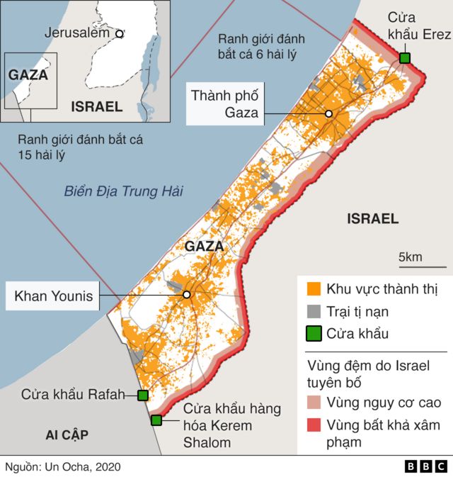 Bản đồ Dải Gaza