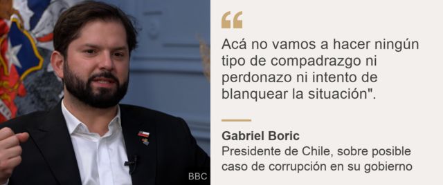 Gabriel Boric sobre caso de corrupción