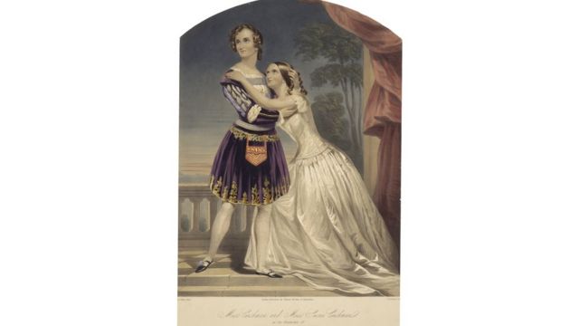 Cushman sisters as Romeo & Juliet, 1846.