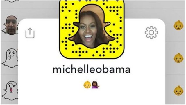 Michelle Obama, Snapchat