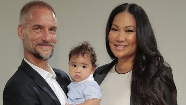 Family portrait of Tim Leissner and Kimora Lee Simmons Leissner with their son Wolfe attend the Kimora Lee Simmons Presentation Spring 2016 New York Fashion Week: The Shows at on September 10, 2015 in New York City.