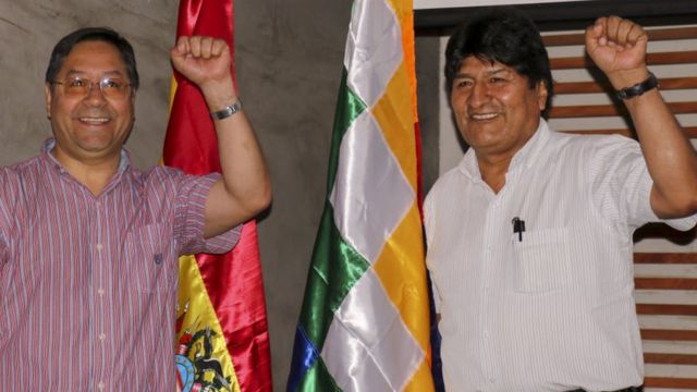 Arce e Evo Morales, em foto de arquivo