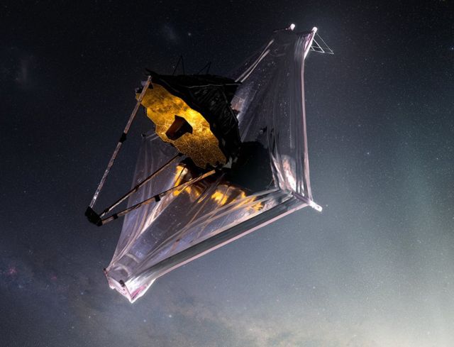 Artist's conception: The James Webb Telescope in space