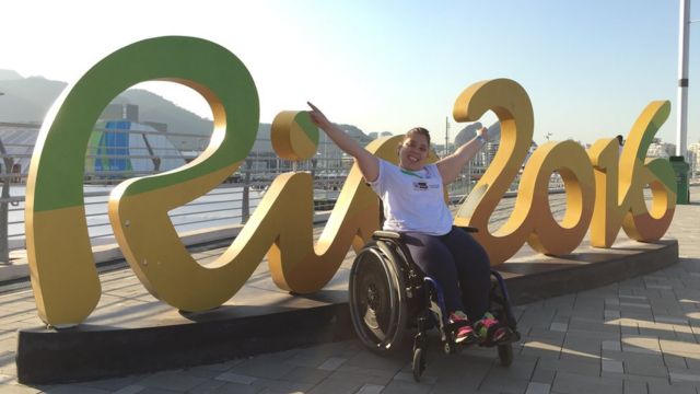 Júlia na arena da Rio 2016