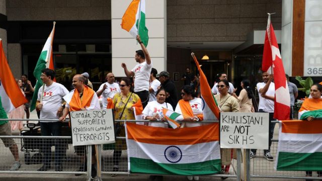 காலிஸ்தான் ஆதரவாளர்கள் பேரணி