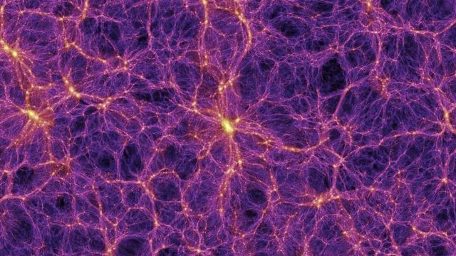 （イメージイラスト）局所宇宙内の暗黒物質の様子を表した図