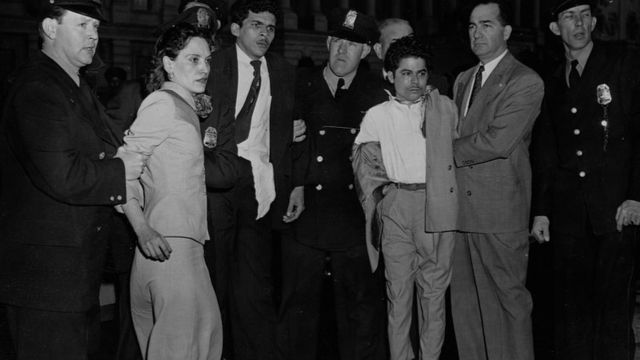 Lolita Lebron during her arrest in 1954.