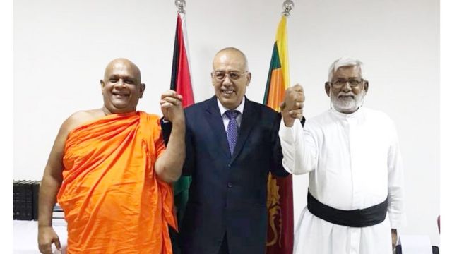 இலங்கைக்கான பாலஸ்தீன தூதுவருடன் சமித தேரர்