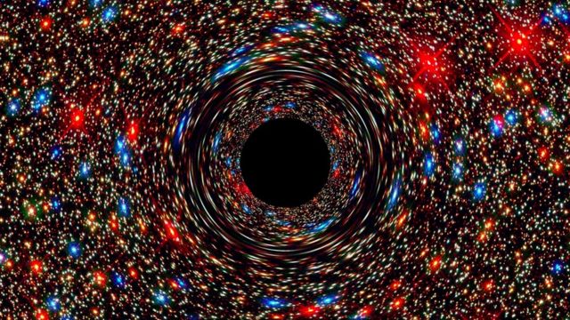 В центре галактики NGC 1600 находится гигантская черная дыра