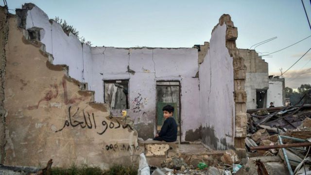 Casa destruida en Gaza 