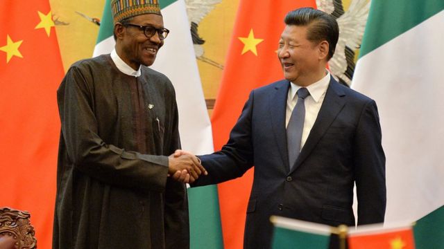 Aarẹ Xi Jinping ti orilẹ̀ede China ati Aarẹ Muhammadu Buhari ti orilẹede Naijiria