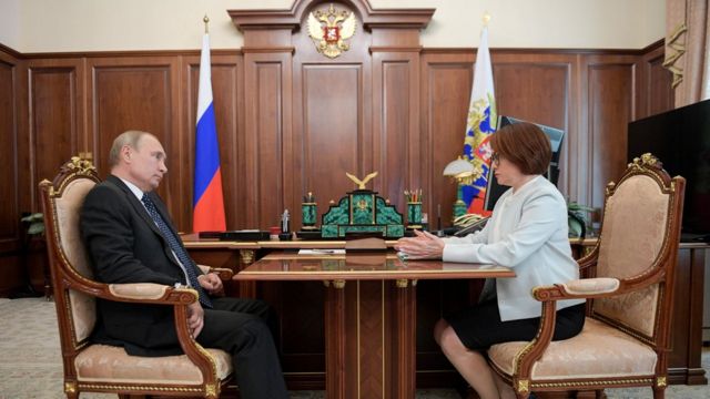 Владимир Путин и Эльвира Набиуллина