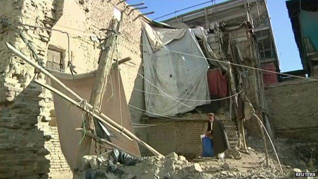 Damaged building in Pakistan