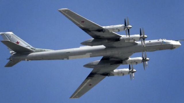 Un avion militaire Russe en plein vol