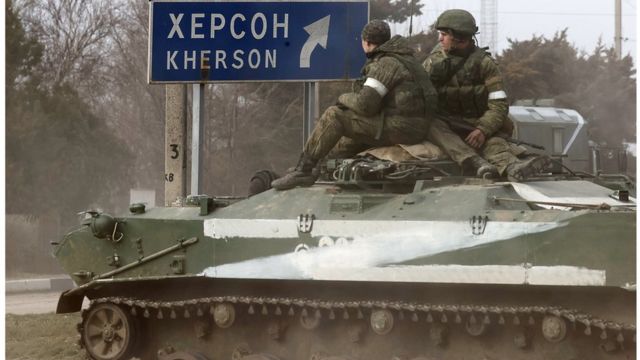 Przemieszczanie sprzętu wojskowego na anektowanym Krymie