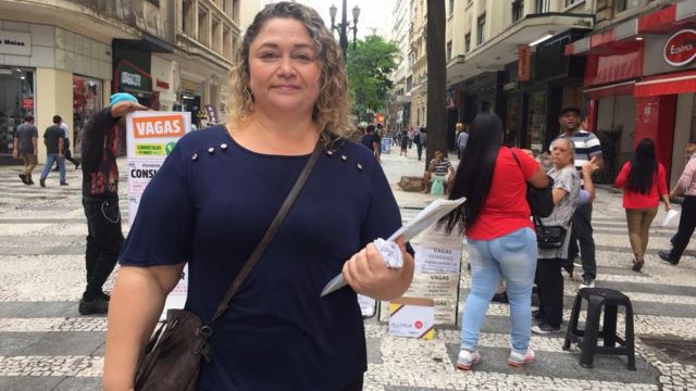 Nívea Amanajás, 44, está desempregada há nove meses, desde que chegou em São Paulo