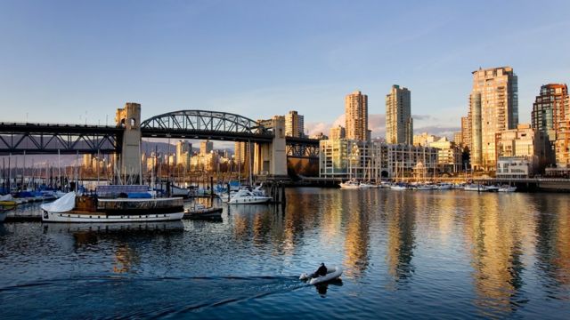 Panoramic view of Vancouver, Canada.