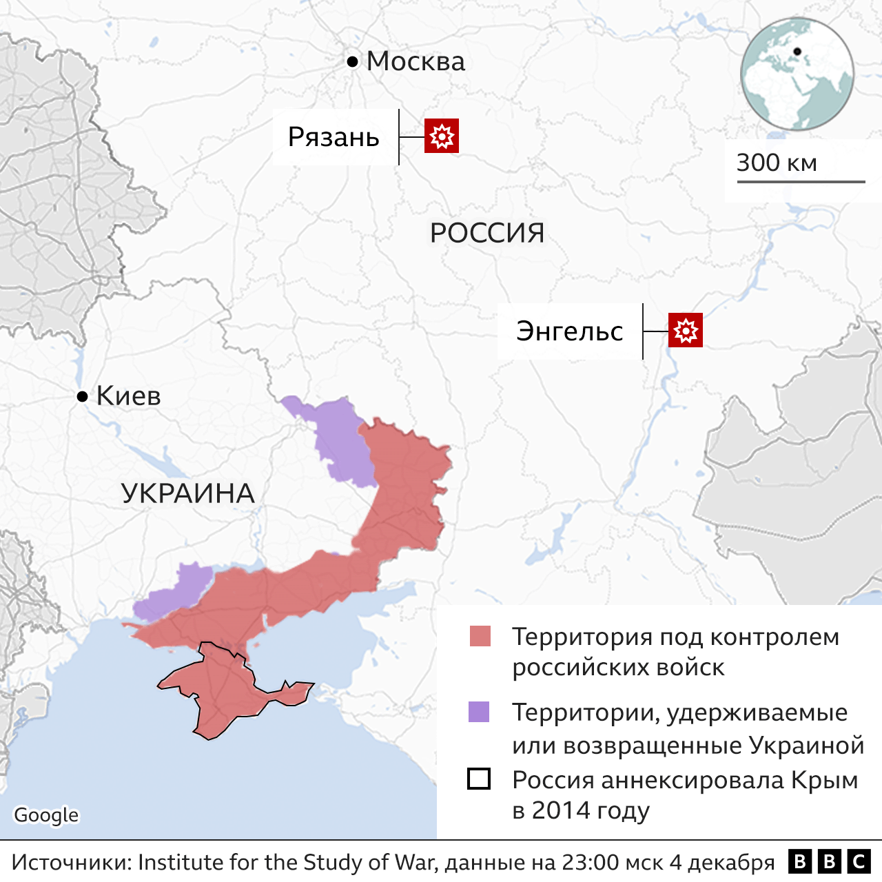 Моздок на карте России