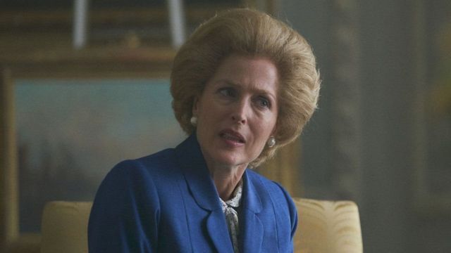 Gillian Anderson como Margaret Thatcher en "The Crown".