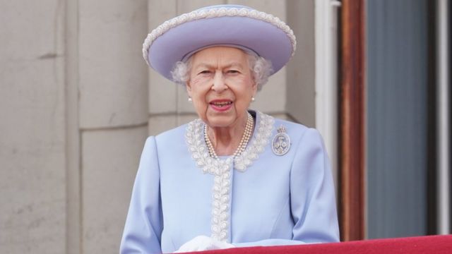 Queen Elizabeth II watches from the balcony during the Trooping the Colour ceremony at Horse Guards Parade, central London, as the Queen celebrates her official birthday, on day one of the Platinum Jubilee celebrations. Picture date: Thursday June 2, 2022