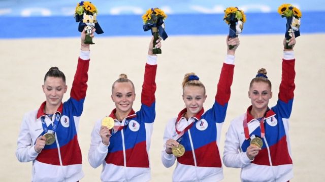 Equipo femenino de gimnasia de Rusia.