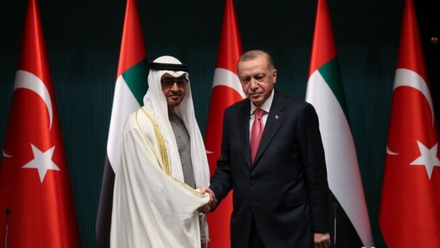 Erdoğan ve Zayid'in Ankara'daki görüşmesi