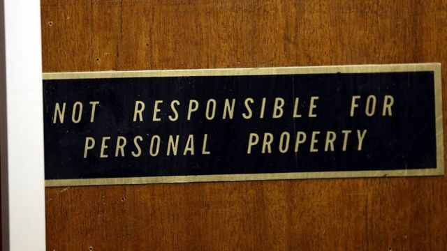 "Ответственности за личную собственность не несем"