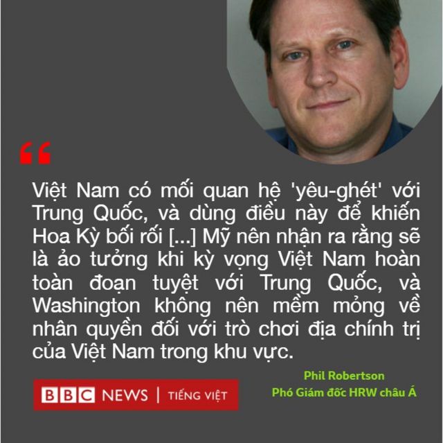 Nhân quyền VN: 'Mỹ không nên mềm mỏng khi VN chơi trò địa chính trị' - BBC  News Tiếng Việt