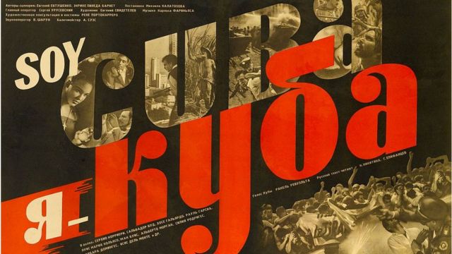 1964 yapımı Ben Küba'yım filminin Rusya'daki gösterimi için yapılan film afişi