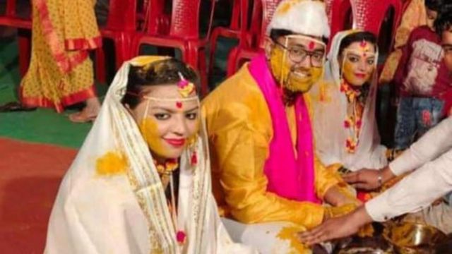 Marriage of twin sisters with one son