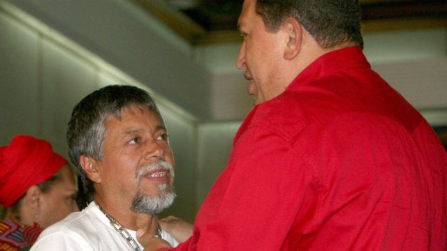 Gustavo Moncayo y Hugo Chavez