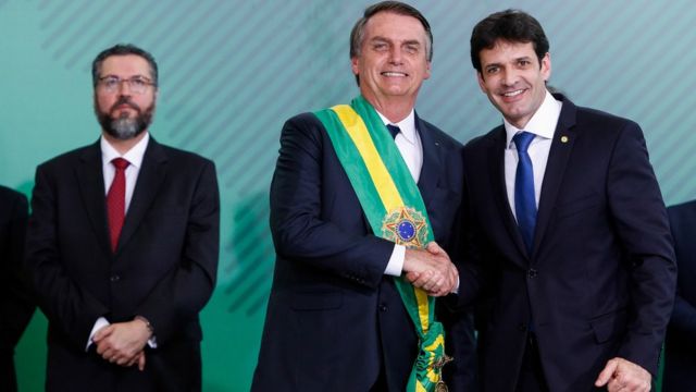 Marcelo Álvaro Antônio é empossado ministro pelo presidente Jair Bolsonaro em 1º de janeiro de 2019