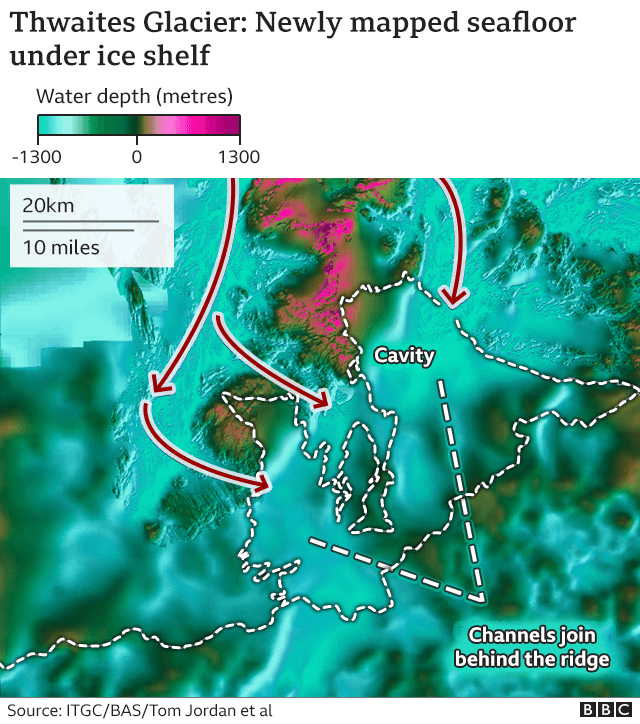 Map of seafloor