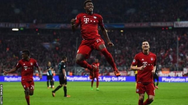 David Alaba (katikati) ameisaidia Bayern Munich kunyakua mataji manne ya Bundesliga